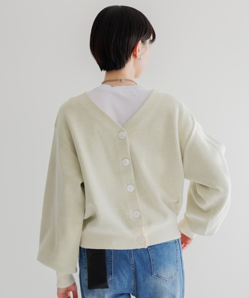 Paradise Picnic(パラダイスピクニック)の「LILLY LYNQUE Wフェイス2WAYトップス(ニット/セーター・レディース・アイボリー/ブラック/グレー・FREE)」の8枚目の写真