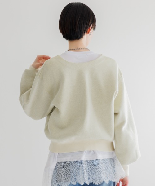 Paradise Picnic(パラダイスピクニック)の「LILLY LYNQUE Wフェイス2WAYトップス(ニット/セーター・レディース・アイボリー/ブラック/グレー・FREE)」の6枚目の写真