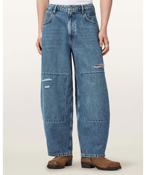 ALLSAINTS（オールセインツ）の「BARREL SLOUCH DENIM JEANS | BARREL SLOUCH デニム ジーンズ（デニムパンツ・メンズ・インディゴブルー・31/30/32/28）」の3枚目の写真