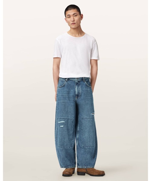 ALLSAINTS（オールセインツ）の「BARREL SLOUCH DENIM JEANS | BARREL SLOUCH デニム ジーンズ（デニムパンツ・メンズ・インディゴブルー・31/30/32/28）」の5枚目の写真