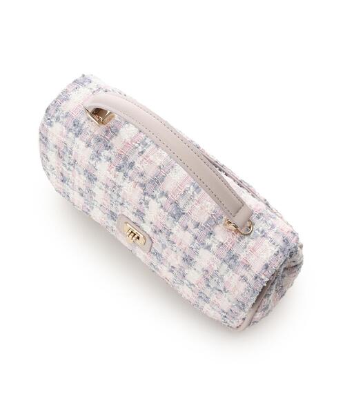 Samantha Thavasa(サマンサタバサ)の「オリジナル金具ツイード ワンハンドルバッグ(ハンドバッグ・レディース・ネイビー/ピンク・FREE)」の5枚目の写真