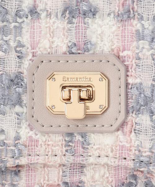 Samantha Thavasa(サマンサタバサ)の「オリジナル金具ツイード ワンハンドルバッグ(ハンドバッグ・レディース・ネイビー/ピンク・FREE)」の7枚目の写真