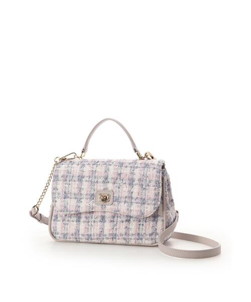 Samantha Thavasa(サマンサタバサ)の「オリジナル金具ツイード ワンハンドルバッグ(ハンドバッグ・レディース・ネイビー/ピンク・FREE)」の8枚目の写真