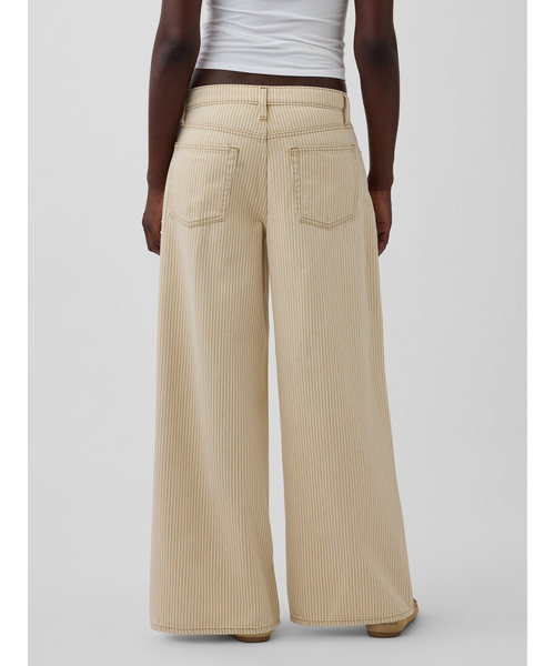 GAP(ギャップ)の「ロースラング ストライプ スーパーバギーデニム(デニムパンツ・レディース・ベージュ・30/29/28/27/26/25/24/23)」の4枚目の写真