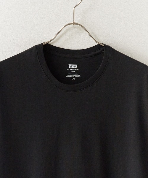 Levi's（リーバイス）の「LEVI'S/リーバイス SLIM 2PK CREWNECK 1 2パック Tシャツ 半袖 クルーネック 2026年春夏（Tシャツ/カットソー・メンズ・ブラック/ホワイト・M/L/XL/S）」の7枚目の写真
