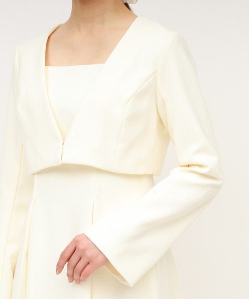 ROYAL PARTY(ロイヤルパーティー)の「ラメツイードノーカラーショートジャケット(ノーカラージャケット・レディース・ブルー/オフホワイト/ブラック・FREE)」の7枚目の写真