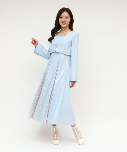 ROYAL PARTY(ロイヤルパーティー)の「ラメツイードノーカラーショートジャケット(ノーカラージャケット・レディース・ブルー/オフホワイト/ブラック・FREE)」の13枚目の写真