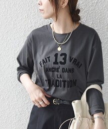 【WEB限定】〈洗濯機可能〉フロッキー ロゴ TEE(ロンT)◇