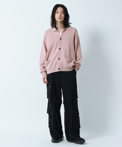 RAGEBLUE(レイジブルー)の「【Washable】Knit Shirt Cardigan/ニットシャツカーデ(ニット/セーター・メンズ・グレー系その他/ライトブルー/ブラック/その他22/ベージュ系その他2・LARGE/MEDIUM)」の9枚目の写真