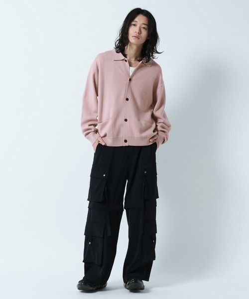 RAGEBLUE(レイジブルー)の「【Washable】Knit Shirt Cardigan/ニットシャツカーデ(ニット/セーター・メンズ・グレー系その他/ライトブルー/ブラック/その他22/ベージュ系その他2・LARGE/MEDIUM)」の11枚目の写真