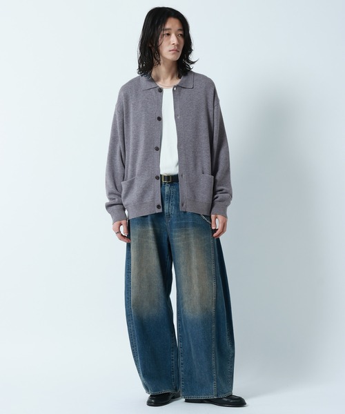 RAGEBLUE(レイジブルー)の「【Washable】Knit Shirt Cardigan/ニットシャツカーデ(ニット/セーター・メンズ・グレー系その他/ライトブルー/ブラック/その他22/ベージュ系その他2・LARGE/MEDIUM)」の16枚目の写真