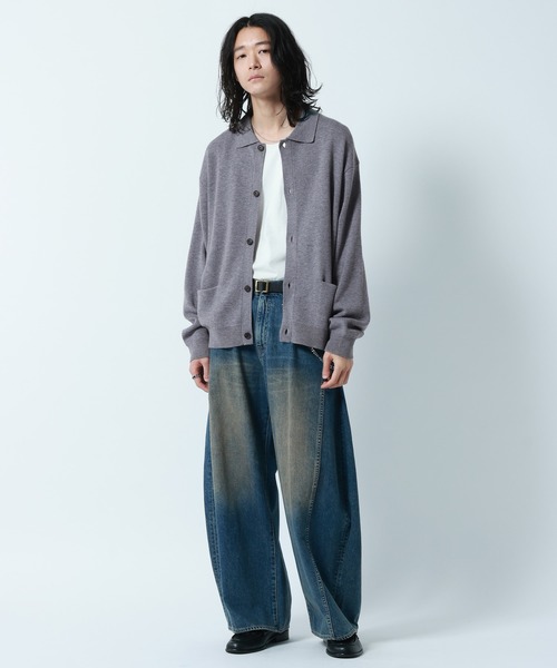 RAGEBLUE(レイジブルー)の「【Washable】Knit Shirt Cardigan/ニットシャツカーデ(ニット/セーター・メンズ・グレー系その他/ライトブルー/ブラック/その他22/ベージュ系その他2・LARGE/MEDIUM)」の18枚目の写真