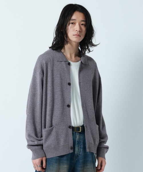 RAGEBLUE(レイジブルー)の「【Washable】Knit Shirt Cardigan/ニットシャツカーデ(ニット/セーター・メンズ・グレー系その他/ライトブルー/ブラック/その他22/ベージュ系その他2・LARGE/MEDIUM)」の7枚目の写真