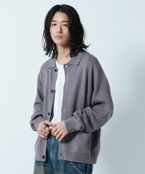 RAGEBLUE(レイジブルー)の「【Washable】Knit Shirt Cardigan/ニットシャツカーデ(ニット/セーター・メンズ・グレー系その他/ライトブルー/ブラック/その他22/ベージュ系その他2・LARGE/MEDIUM)」の8枚目の写真