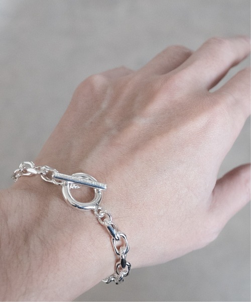 CUT OVAL LINK CHAIN MANTEL BRACELET カットアズキチェーンマンテル