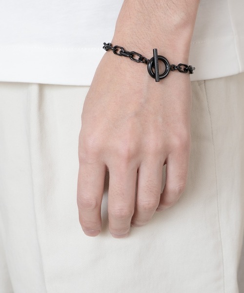 CUT OVAL LINK CHAIN MANTEL BRACELET カットアズキチェーンマンテル