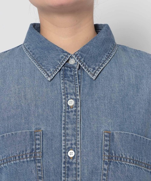 LOWRYS FARM（ローリーズファーム）の「アソートデニムＢＩＧシャツＳＳ 638496（シャツ/ブラウス・レディース・ブルー/ライトブルー/ピンク・FREE）」の14枚目の写真