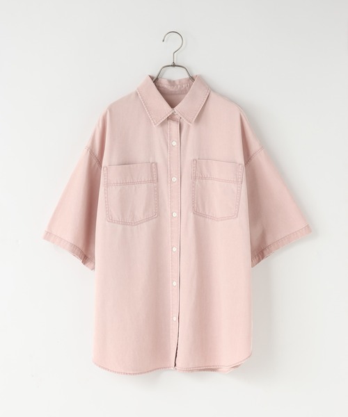 LOWRYS FARM（ローリーズファーム）の「アソートデニムＢＩＧシャツＳＳ 638496（シャツ/ブラウス・レディース・ブルー/ライトブルー/ピンク・FREE）」の20枚目の写真