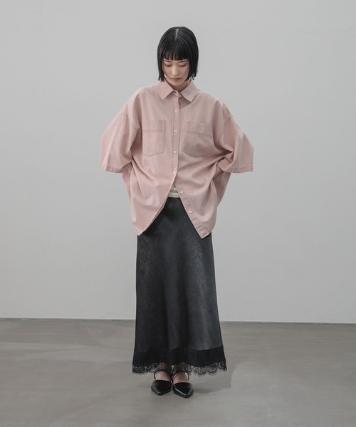 LOWRYS FARM（ローリーズファーム）の「アソートデニムＢＩＧシャツＳＳ 638496（シャツ/ブラウス・レディース・ブルー/ライトブルー/ピンク・FREE）」の22枚目の写真