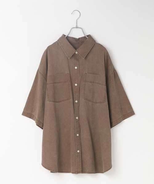 LOWRYS FARM(ローリーズファーム)の「アソートデニムBIGシャツSS 638496(シャツ/ブラウス・レディース・ブルー/ライトブルー/ピンク/ベージュ/ブラウン・FREE)」の12枚目の写真