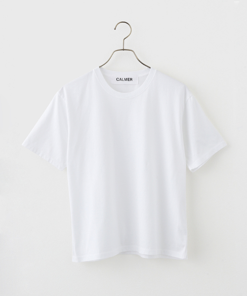 CALMER(カルメール)の「NATURAL DYE T-Shirt / ナチュラルダイ Tシャツ(Tシャツ/カットソー・レディース・ホワイト・1)」の1枚目の写真