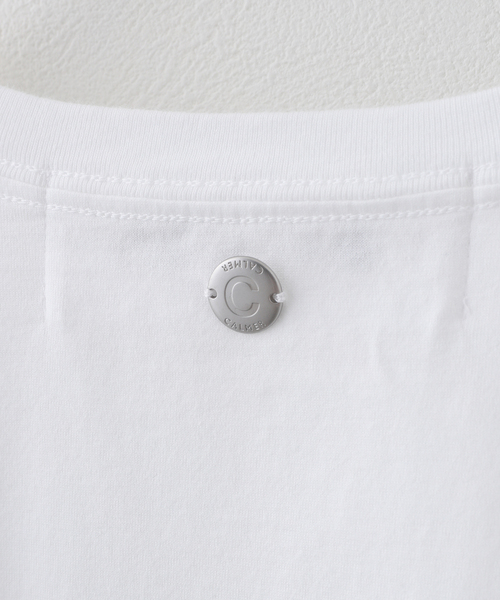 CALMER(カルメール)の「NATURAL DYE T-Shirt / ナチュラルダイ Tシャツ(Tシャツ/カットソー・レディース・ホワイト・1)」の4枚目の写真