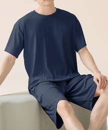 Fun & Daily（ファンアンドデイリー）の「F&D : アイスシルク・ルームウェアセットアップ（上下セット）（ルームウェア/パジャマ）」