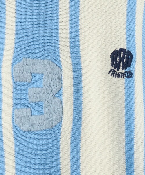 RICE NINE TEN(ライスナインテン)の「<RICE NINE TEN>ニット サッカー シャツ(ニット/セーター・メンズ・ライトブルー/ネイビー・1/2)」の6枚目の写真