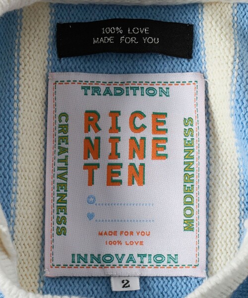 RICE NINE TEN(ライスナインテン)の「<RICE NINE TEN>ニット サッカー シャツ(ニット/セーター・メンズ・ライトブルー/ネイビー・1/2)」の12枚目の写真
