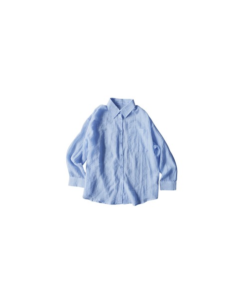 antiqua(アンティカ)の「シアー ワッシャー シャツ(シャツ/ブラウス・レディース・ブルー/ホワイト/ブラック・ONESIZE)」の16枚目の写真