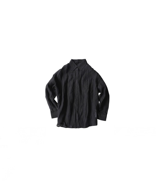 antiqua(アンティカ)の「シアー ワッシャー シャツ(シャツ/ブラウス・レディース・ブルー/ホワイト/ブラック・ONESIZE)」の15枚目の写真