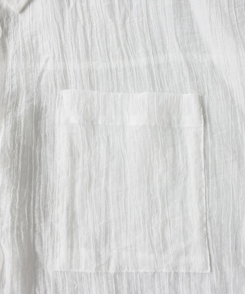 antiqua(アンティカ)の「シアー ワッシャー シャツ(シャツ/ブラウス・レディース・ブルー/ホワイト/ブラック・ONESIZE)」の19枚目の写真