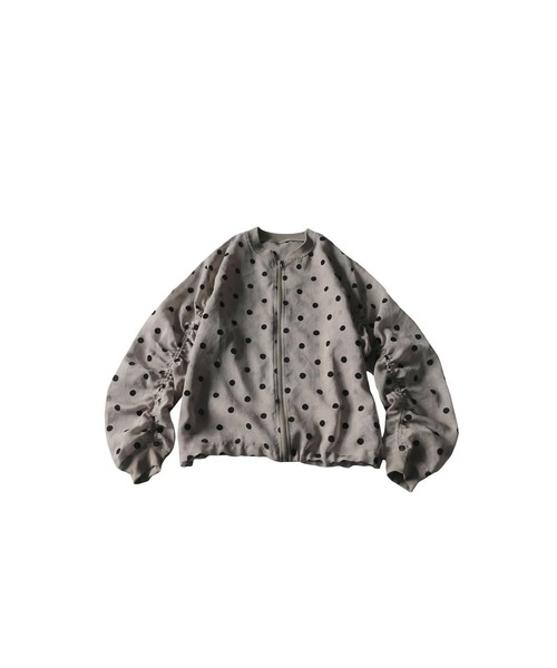 antiqua（アンティカ）の「ドット柄 シアー ブルゾン（ブルゾン・レディース・ベージュ/ブラック・ONESIZE）」の11枚目の写真