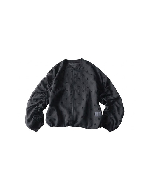 antiqua（アンティカ）の「ドット柄 シアー ブルゾン（ブルゾン・レディース・ベージュ/ブラック・ONESIZE）」の10枚目の写真