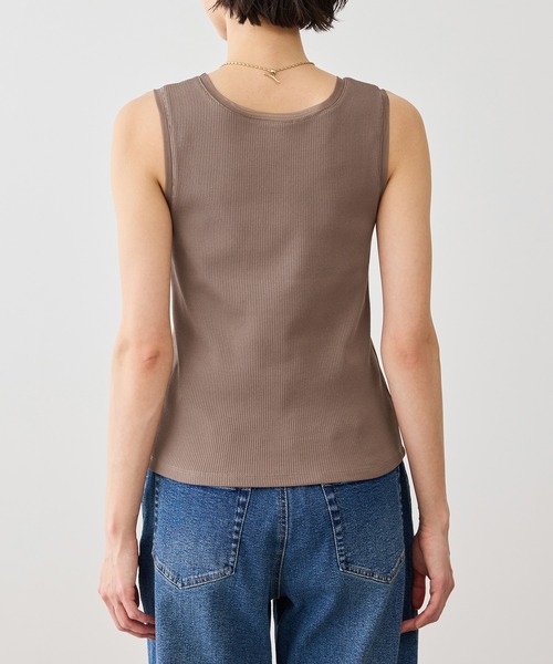 ROPE' PICNIC（ロペピクニック）の「シアードッキングリブタンクトップ（タンクトップ・レディース・ブラック/ホワイト/ブラウン・FREE）」の12枚目の写真