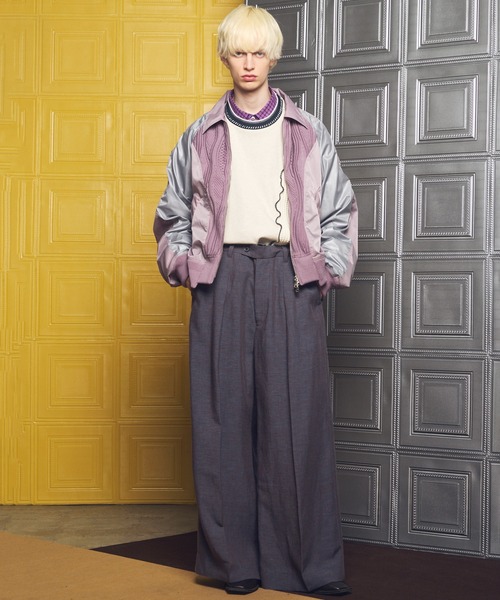 MAISON SPECIAL(メゾンスペシャル)の「Knit Docking Prime-Over Lettuce Edge Sweat Pullover/ニットドッキングプライムオーバーメロウトリミングスウェットプルオーバー(スウェット・メンズ・アイボリー/ブラック・0/2/1)」の5枚目の写真