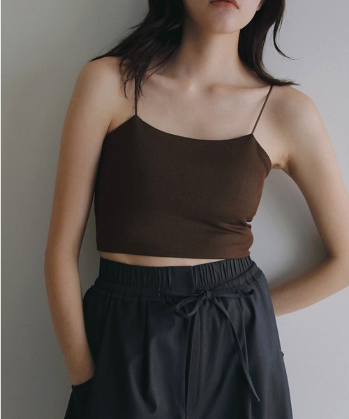 anuke（アンヌーク）の「Padin Half Camisole（キャミソール・レディース・ホワイト/ブラウン/ブラック・FREE）」の3枚目の写真