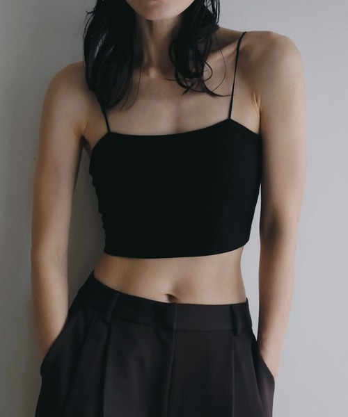 anuke（アンヌーク）の「Padin Half Camisole（キャミソール・レディース・ホワイト/ブラウン/ブラック・FREE）」の2枚目の写真