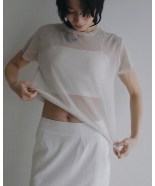 anuke（アンヌーク）の「Padin Half Camisole（キャミソール・レディース・ホワイト/ブラウン/ブラック・FREE）」の6枚目の写真