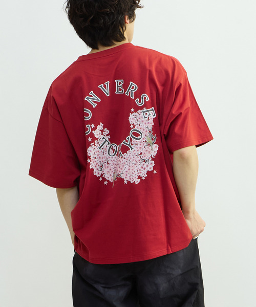 CONVERSE TOKYO（コンバーストウキョウ）の「CIRCLE FLOWER LOGO TEE（Tシャツ/カットソー・レディース・レッド/ホワイト/ブラック・SMALL/MEDIUM）」の15枚目の写真