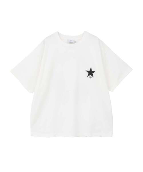 CONVERSE TOKYO（コンバーストウキョウ）の「CIRCLE FLOWER LOGO TEE（Tシャツ/カットソー・レディース・レッド/ホワイト/ブラック・SMALL/MEDIUM）」の5枚目の写真
