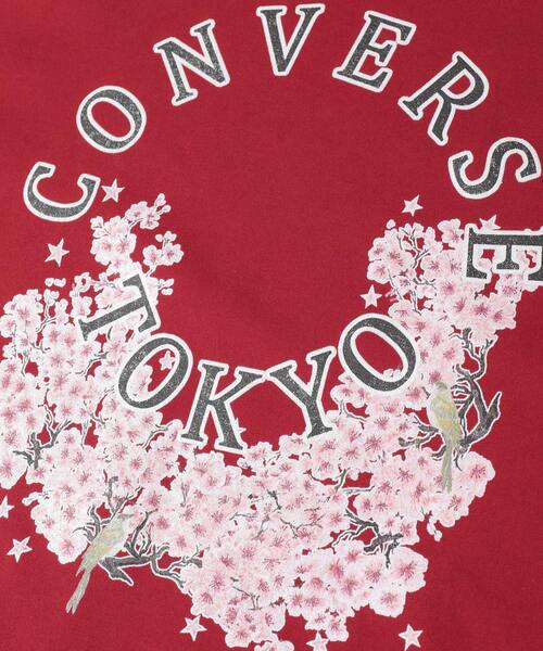CONVERSE TOKYO（コンバーストウキョウ）の「CIRCLE FLOWER LOGO TEE（Tシャツ/カットソー・レディース・レッド/ホワイト/ブラック・SMALL/MEDIUM）」の13枚目の写真