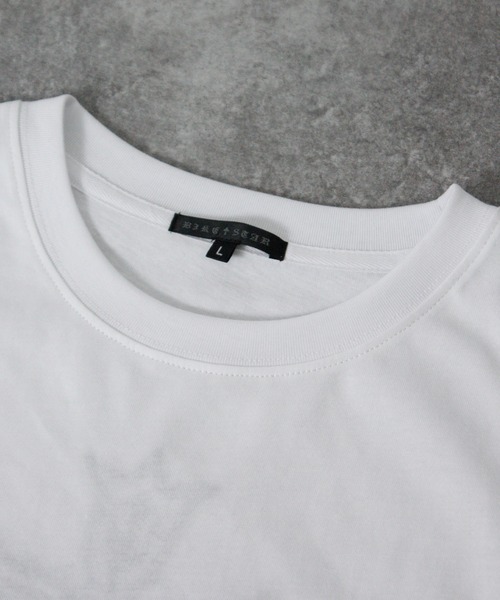 NYLAUS(ナイラス)の「【NYS】クロス 刺繍 オーバーサイズ 半袖Tシャツ ロゴTシャツ ロゴ刺繍(Tシャツ/カットソー・メンズ・ブラック/ホワイト・L/M)」の9枚目の写真