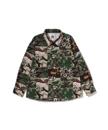 APE HEAD ONE POINT CAMO PATCHWORK SHIRT