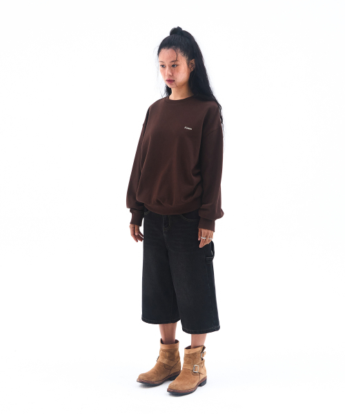 AMESWORLDWIDE（アメスワールドワイド）の「BASIC SMALL LOGO SWEATSHIRT BROWN（スウェット・レディース・その他・LARGE/MEDIUM/SMALL）」の3枚目の写真
