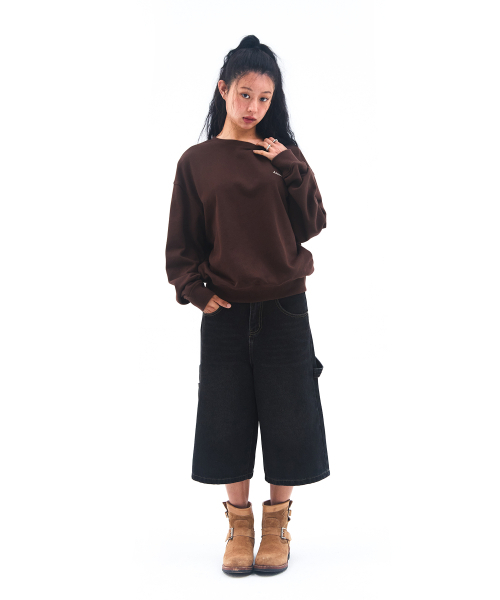 AMESWORLDWIDE（アメスワールドワイド）の「BASIC SMALL LOGO SWEATSHIRT BROWN（スウェット・レディース・その他・LARGE/MEDIUM/SMALL）」の5枚目の写真