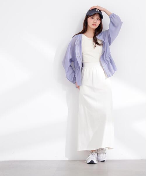a/mie（アミー）の「＜ａ＞裏毛ナロースカート / 1216129400（スカート・レディース・グレー系その他/オフホワイト・SMALL/P/S/MEDIUM）」の2枚目の写真