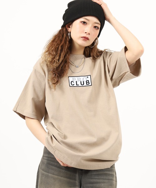 PRO CLUB (プロクラブ)の「PRO CLUB BOX LOGO TEE ボックスロゴワッペン ヘビーウェイト半袖Tシャツ(Tシャツ/カットソー・メンズ・ブラック/ホワイト/ネイビー/カーキ/ヘザーグレー・L/M/S/2XL/XL/3XL)」の4枚目の写真