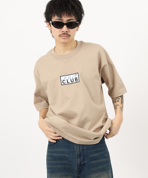 PRO CLUB (プロクラブ)の「PRO CLUB BOX LOGO TEE ボックスロゴワッペン ヘビーウェイト半袖Tシャツ(Tシャツ/カットソー・メンズ・ブラック/ホワイト/ネイビー/カーキ/ヘザーグレー・L/M/S/2XL/XL/3XL)」の7枚目の写真