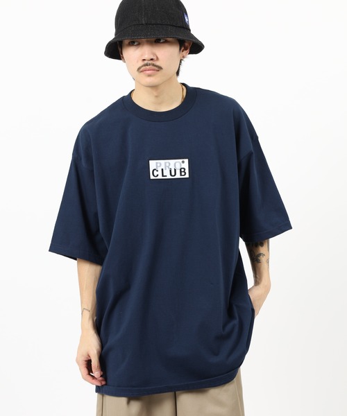 PRO CLUB (プロクラブ)の「PRO CLUB BOX LOGO TEE ボックスロゴワッペン ヘビーウェイト半袖Tシャツ(Tシャツ/カットソー・メンズ・ブラック/ホワイト/ネイビー/カーキ/ヘザーグレー・L/M/S/2XL/XL/3XL)」の12枚目の写真